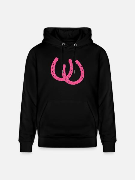 sparkling horseshoes - Stanley/Stella CRUISER Unisex Organic Hoodie - black