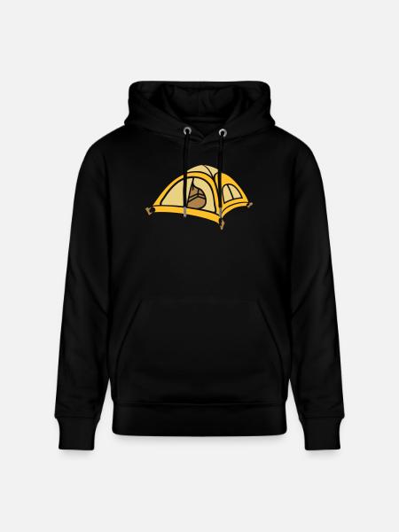 Design Cool Tent Camping - Stanley/Stella CRUISER Unisex Organic Hoodie - black