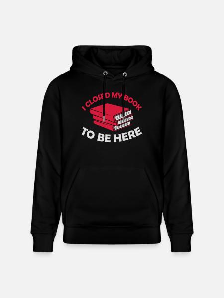 I closed my book - Stanley/Stella CRUISER Unisex Organic Hoodie - black