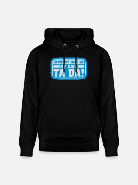 after god made me - Stanley/Stella CRUISER Unisex Organic Hoodie - black