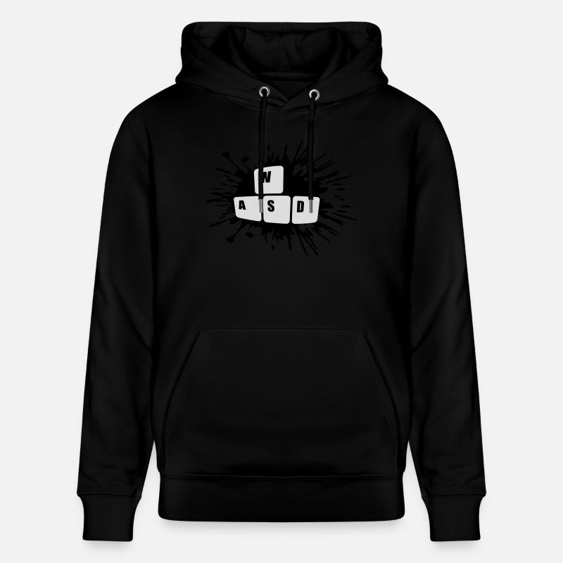 Touches de clavier Gamer WASD - Sweat à capuche bio CRUISER Stanley/Stella Unisexe - noir