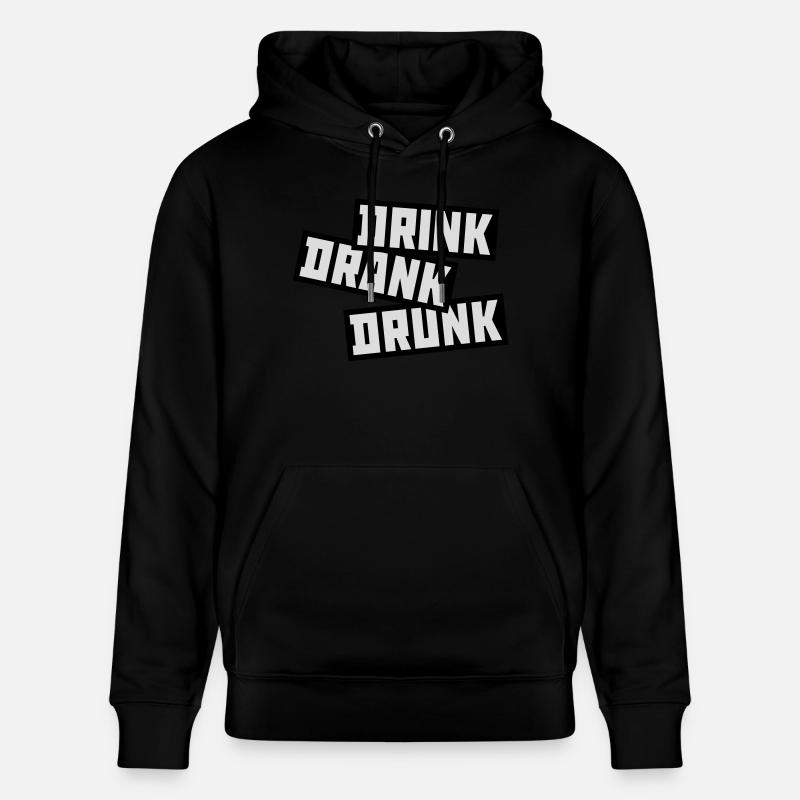 boire bu ivre citation - Sweat à capuche bio CRUISER Stanley/Stella Unisexe - noir
