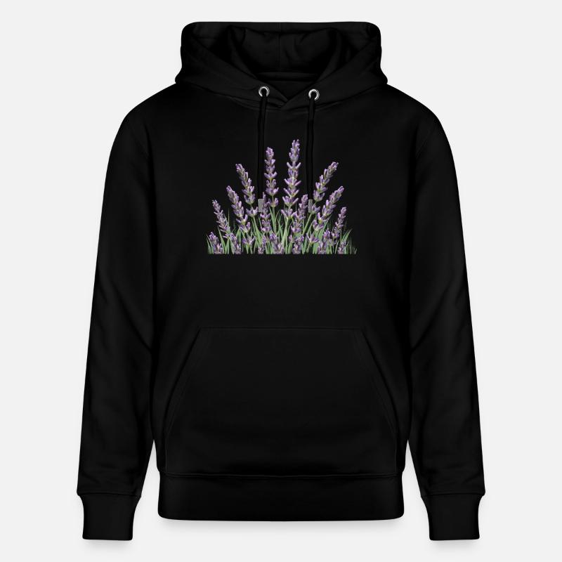 Tiges de lavande Lavande - Sweat à capuche bio CRUISER Stanley/Stella Unisexe - noir