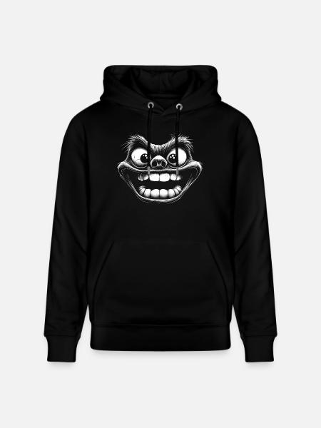 Lustiges Gesicht / Freak - Stanley/Stella Unisex Bio-Hoodie CRUISER - Schwarz