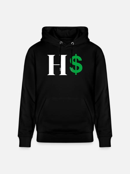 Letter h dollar - Stanley/Stella CRUISER Unisex Organic Hoodie - black