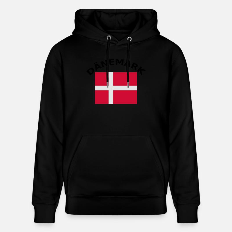 Danemark, Danemark, drapeau, drapeau - Sweat à capuche bio CRUISER Stanley/Stella Unisexe - noir