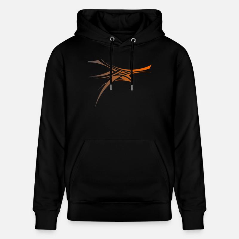 TeeCust n°5 orange - Sweat à capuche bio CRUISER Stanley/Stella Unisexe - noir
