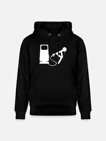 white petrol - Stanley/Stella CRUISER Unisex Organic Hoodie - black