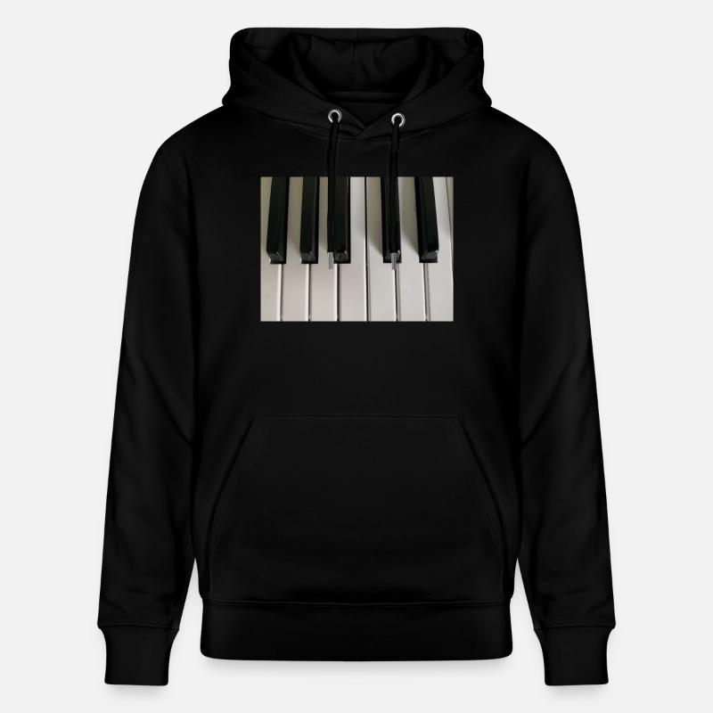 clés de piano - Sweat à capuche bio CRUISER Stanley/Stella Unisexe - noir
