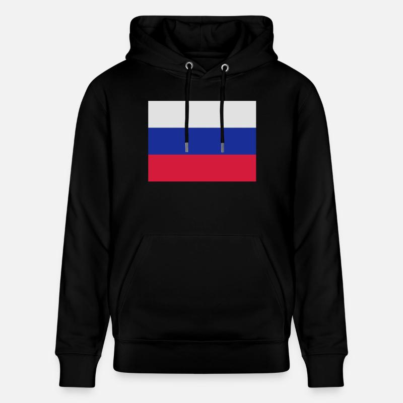 drapeau_russie - Sweat à capuche bio CRUISER Stanley/Stella Unisexe - noir