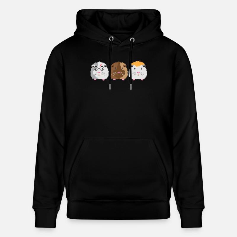 Trois petits cochons d'Inde mignons - Sweat à capuche bio CRUISER Stanley/Stella Unisexe - noir