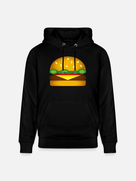 Smiley Burger - Stanley/Stella CRUISER Unisex Organic Hoodie - black