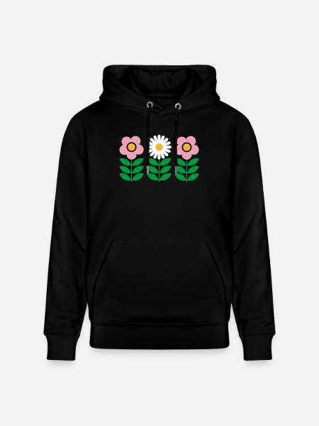 Blumen - Stanley/Stella Unisex Bio-Hoodie CRUISER  - Schwarz