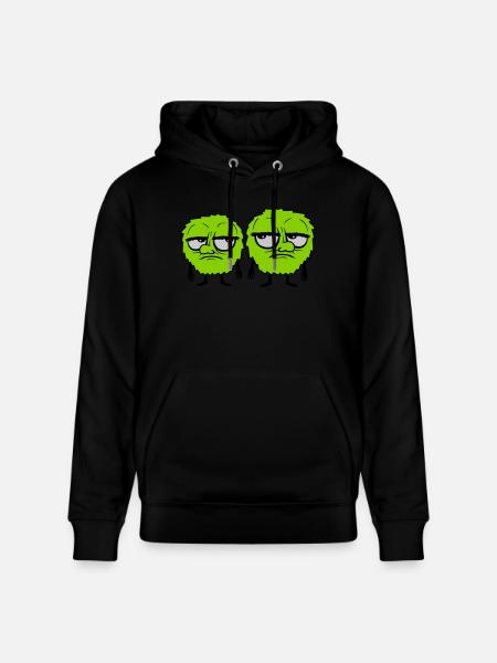 2 Monsters Roll Eyes - Stanley/Stella CRUISER Unisex Organic Hoodie - black