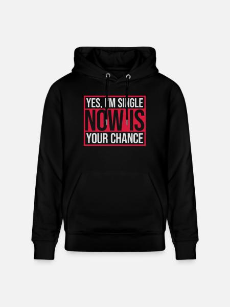 single now your chance - Stanley/Stella Unisex Bio-Hoodie CRUISER  - Schwarz