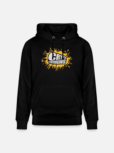 crypto is for virgins - Stanley/Stella CRUISER Unisex Organic Hoodie - black