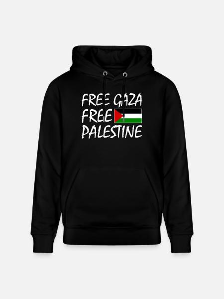 Free gaza Free palestine - Stanley/Stella CRUISER Unisex Organic Hoodie - black