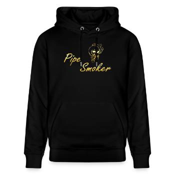 Pipe Smoker - Stanley/Stella Unisex Bio-Hoodie CRUISER  - Schwarz - Vorne - Alina (178cm) & Michal (187cm)