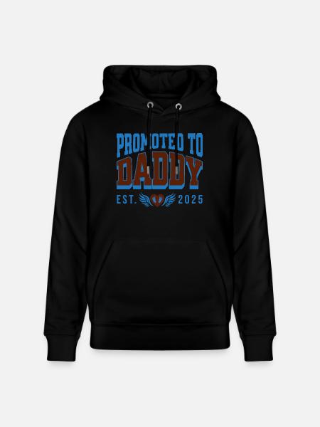 Promoted To Daddy 2025 New Father Cool Pregnancy - Stanley/Stella CRUISER Unisex Organic Hoodie - black