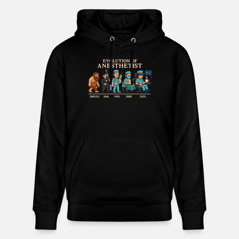 Évolution des anesthésistes - Sweat à capuche bio CRUISER Stanley/Stella Unisexe - noir
