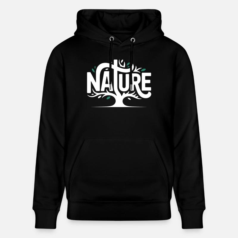 Nature - Logo de l’arbre Coo - Sweat à capuche bio CRUISER Stanley/Stella Unisexe - noir
