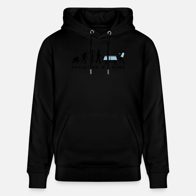 evolution_table_tennis_072012_c_2c - Stanley/Stella CRUISER Unisex Organic Hoodie - black