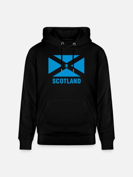 Scotland_logo1 - Stanley/Stella CRUISER Unisex Organic Hoodie - black