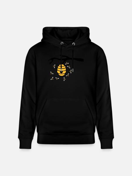 Beehive Branch - Stanley/Stella CRUISER Unisex Organic Hoodie - black
