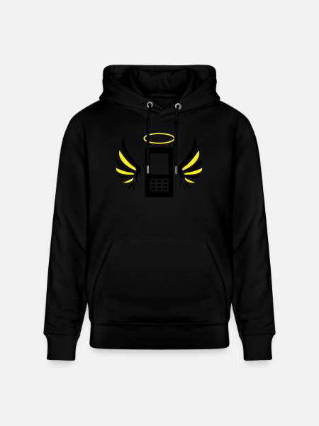 smartphone_engel_02 - Stanley/Stella CRUISER Unisex Organic Hoodie - black