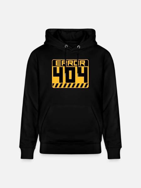 Error 404 Shield Warning - Stanley/Stella CRUISER Unisex Organic Hoodie - black