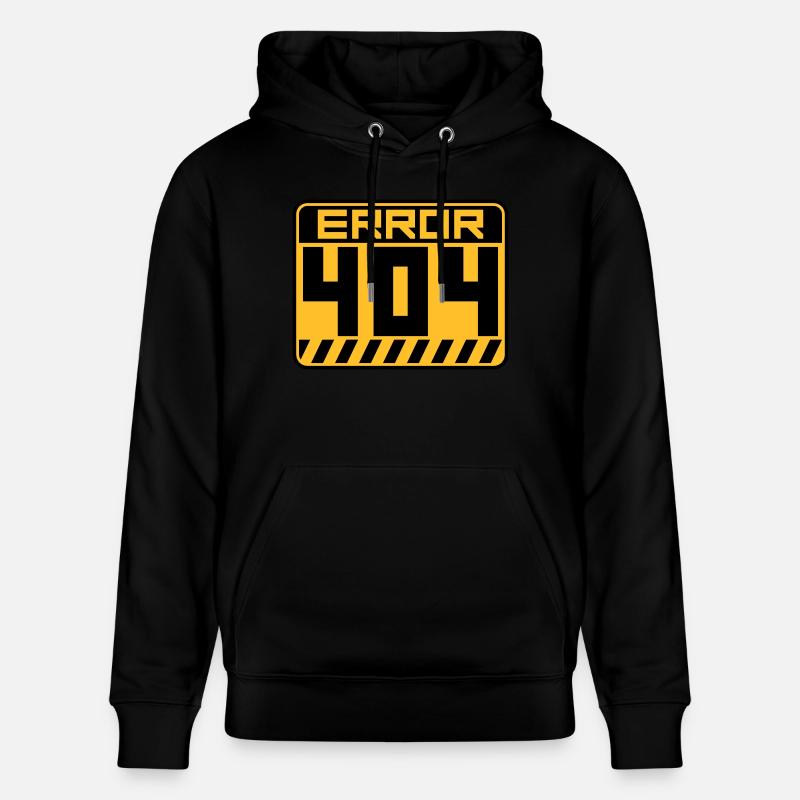 Error 404 Schild Warnung - Stanley/Stella Unisex Bio-Hoodie CRUISER  - Schwarz