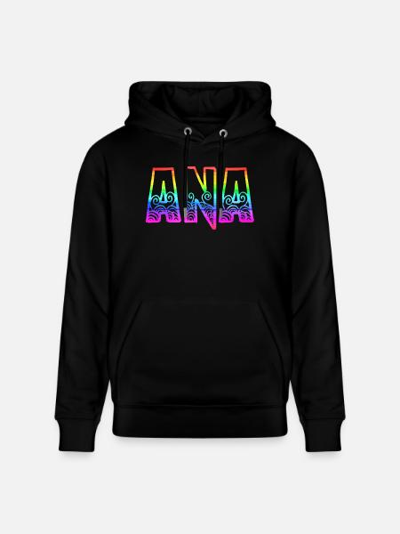 ana rs regenbogen - Stanley/Stella Unisex Bio-Hoodie CRUISER - Schwarz