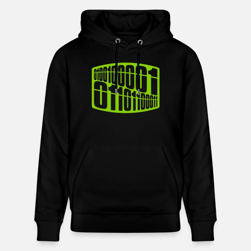 Binär Code Programm Sprache - Stanley/Stella Unisex Bio-Hoodie CRUISER  - Schwarz