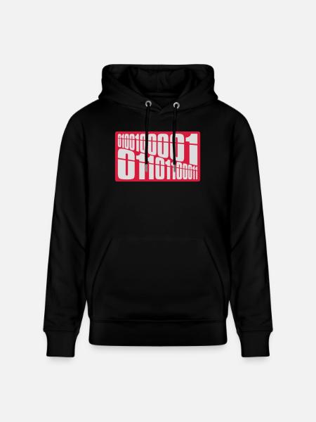 Binary Code Program Language - Stanley/Stella CRUISER Unisex Organic Hoodie - black