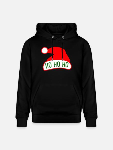 Ho Ho Ho - Stanley/Stella CRUISER Unisex Organic Hoodie - black
