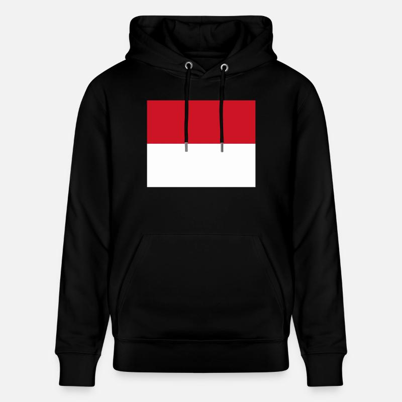 Monaco flag / Drapeau Monaco - Sweat à capuche bio CRUISER Stanley/Stella Unisexe - noir