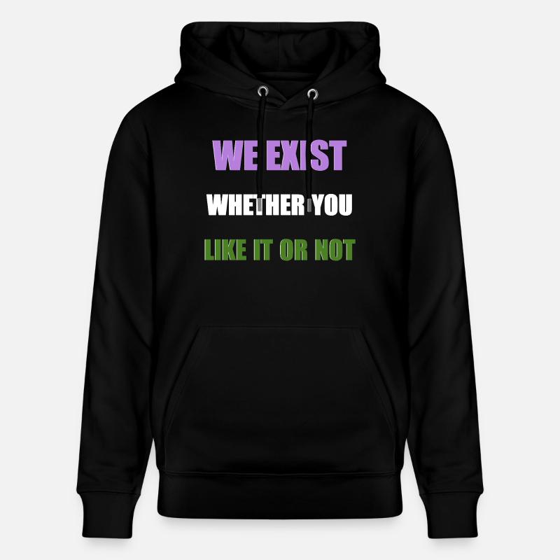 Nous existons - Genderqueer Flag - Sweat à capuche bio CRUISER Stanley/Stella Unisexe - noir