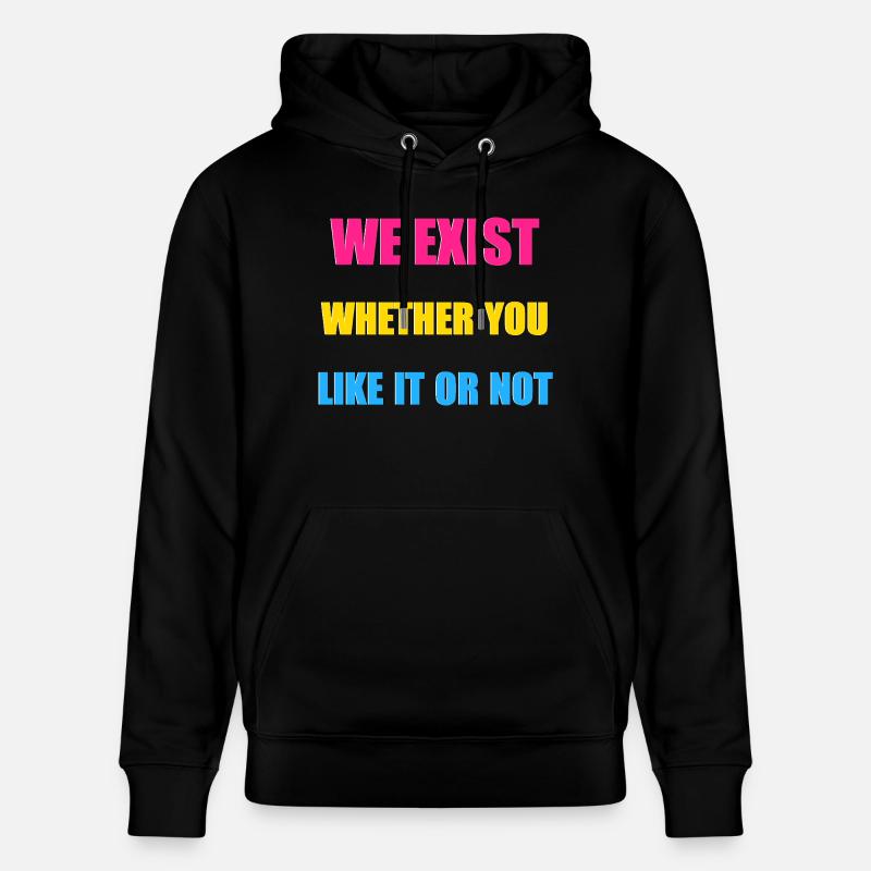 Nous existons - Drapeau pansexuel - Sweat à capuche bio CRUISER Stanley/Stella Unisexe - noir