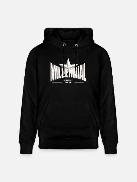 Millennial Star – Generation Y - Stanley/Stella CRUISER Unisex Organic Hoodie - black