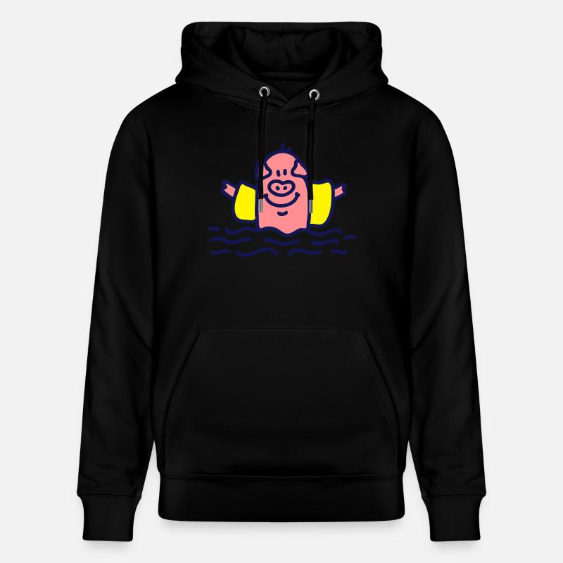 Porc ailes eau 3 - Sweat à capuche bio CRUISER Stanley/Stella Unisexe - noir
