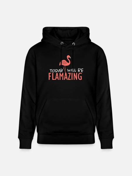 flamingo - Stanley/Stella CRUISER Unisex Organic Hoodie - black