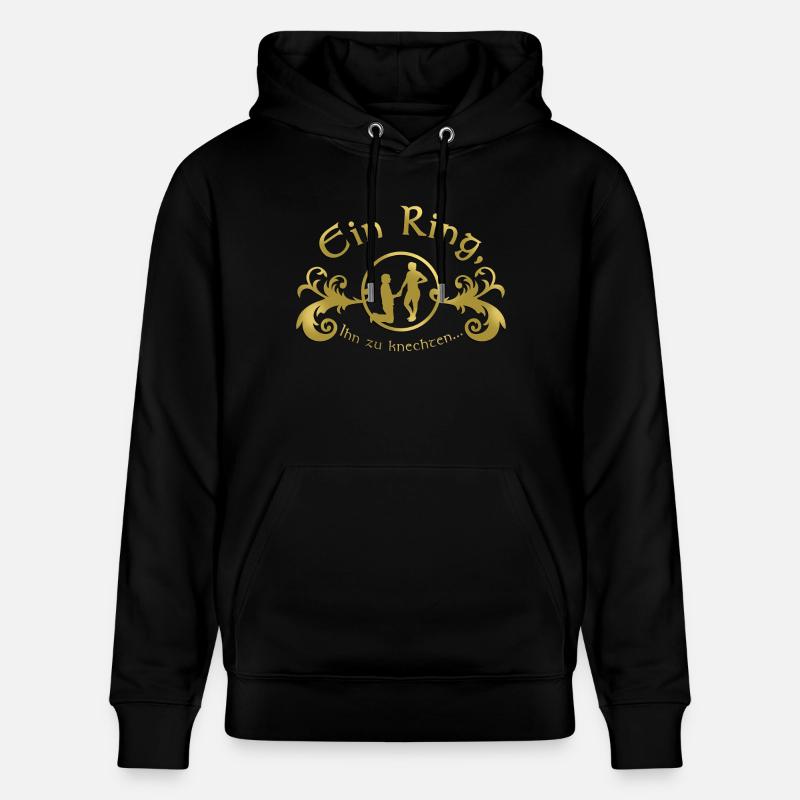Ein Ring - Stanley/Stella Unisex Bio-Hoodie CRUISER  - Schwarz