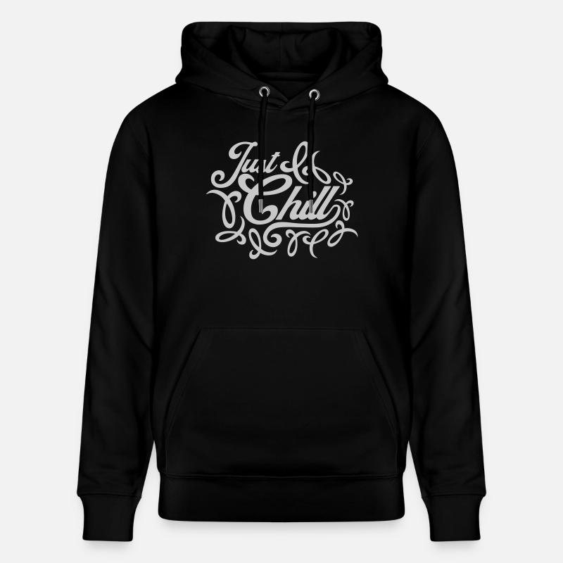 Just Chill Text Logo - Sweat à capuche bio CRUISER Stanley/Stella Unisexe - noir