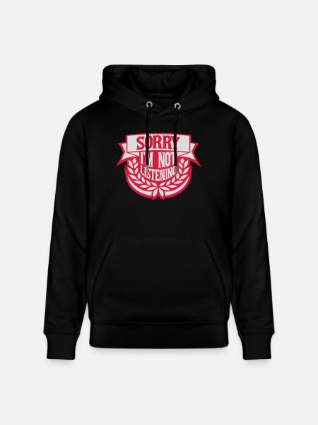 désolé de ne pas écouter - Sweat à capuche bio CRUISER Stanley/Stella Unisexe - noir