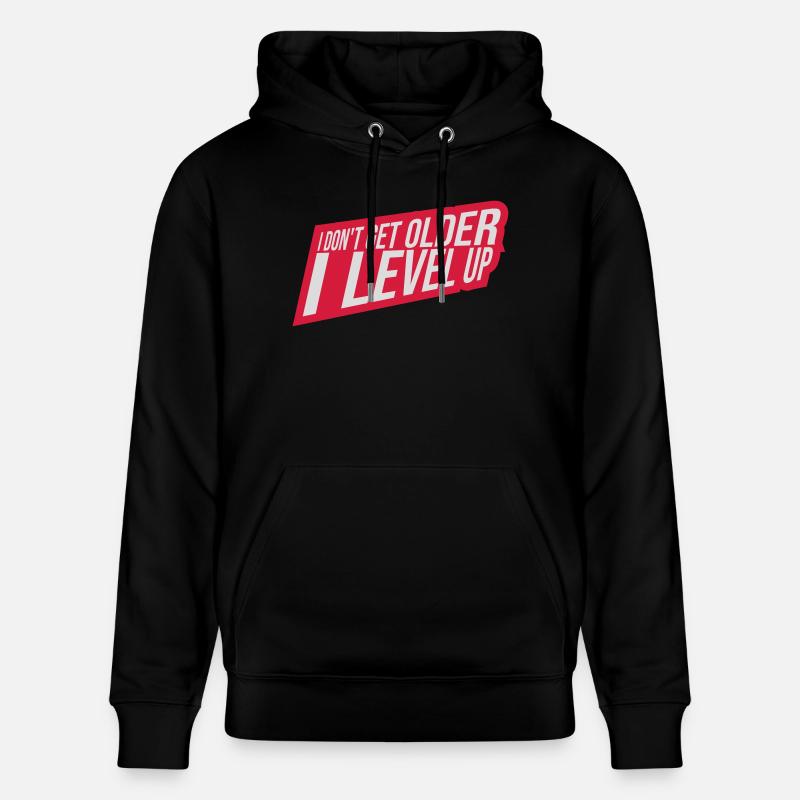 get older level up - Stanley/Stella Unisex Bio-Hoodie CRUISER  - Schwarz