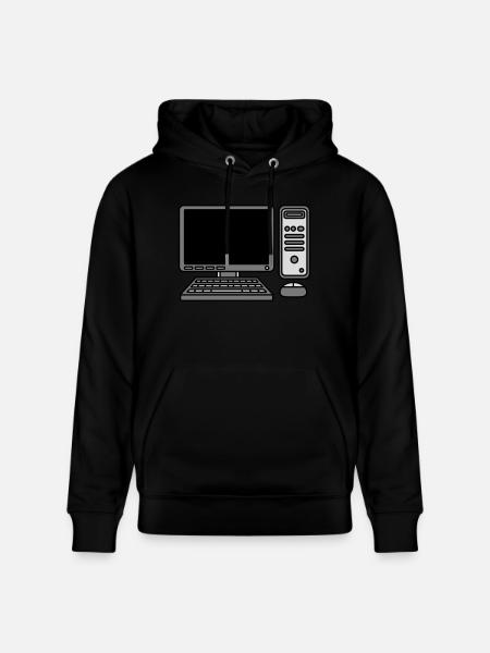 Computer Keyboard Mouse Screen - Stanley/Stella CRUISER Unisex Organic Hoodie - black