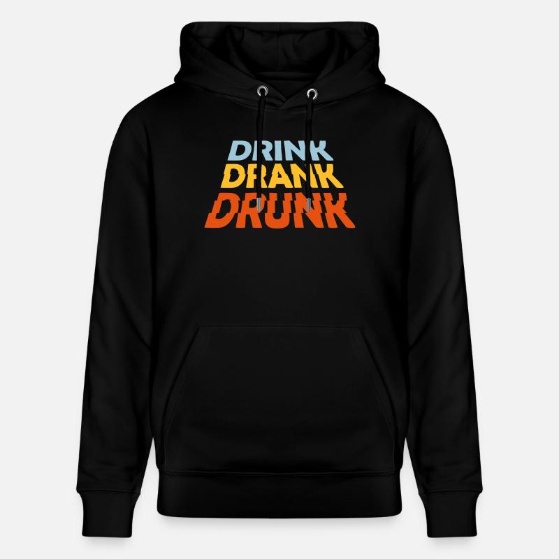 boire bu ivre citation - Sweat à capuche bio CRUISER Stanley/Stella Unisexe - noir
