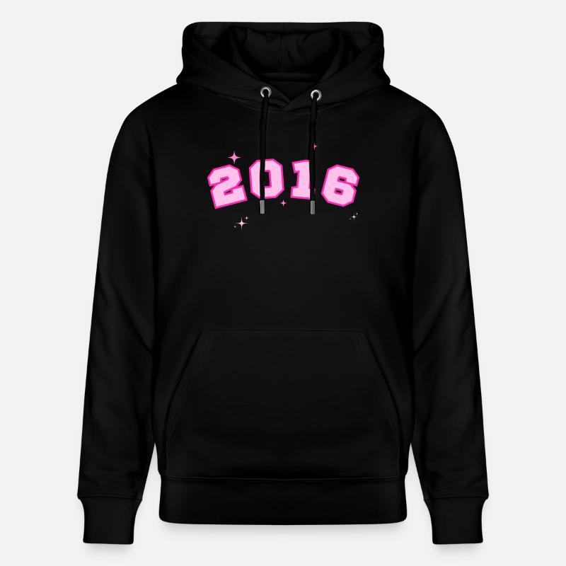 2016 rose étoile - Sweat à capuche bio CRUISER Stanley/Stella Unisexe - noir