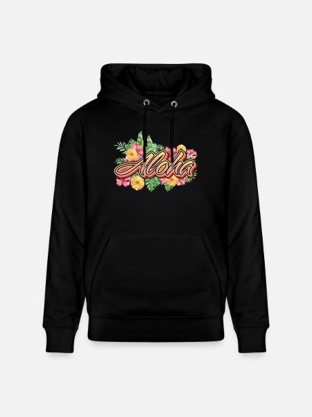 Aloha Holiday Hawaii Gift - Stanley/Stella CRUISER Unisex Organic Hoodie - black