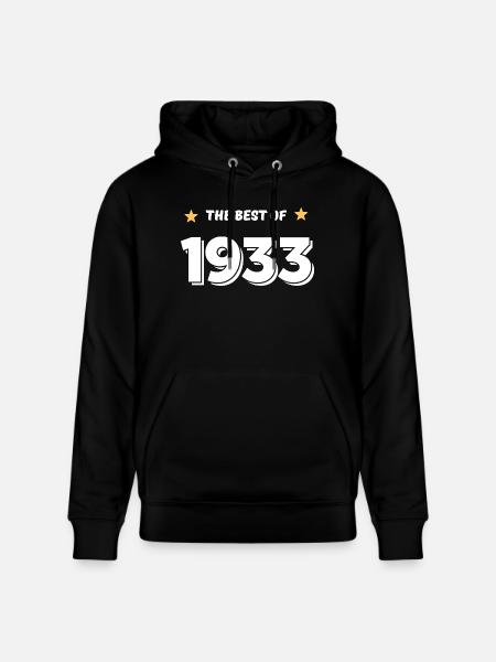 Best of 1933 - Stanley/Stella CRUISER Unisex Organic Hoodie - black